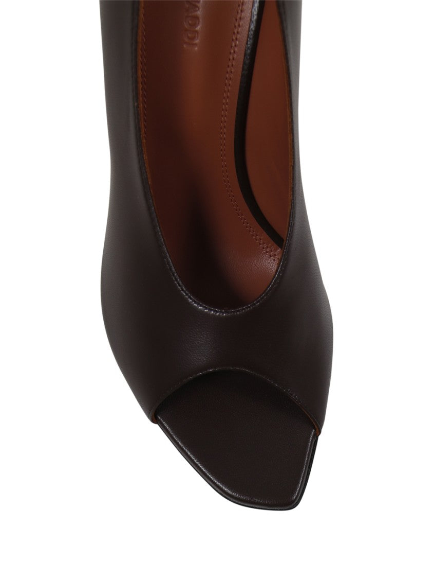 Amina Muaddi Julianne Peep Toe Pump 90