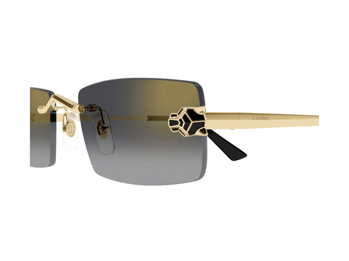 Cartier Ct0598s Rimless Gradient Gold Metal Sunglasses