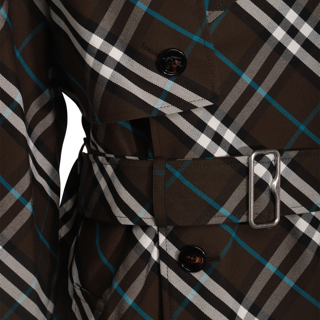 Burberry Multicolor Check Motif Trench Coat