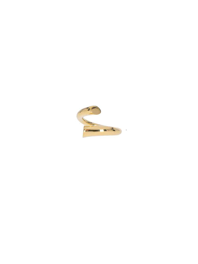 Charlotte Chesnais Gold Biseau Twisted Metal Ring