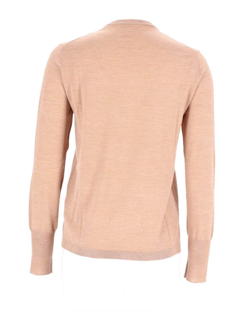 Aspesi Classic Crew Neck Sweater In Fine Knit Virgin Wool
