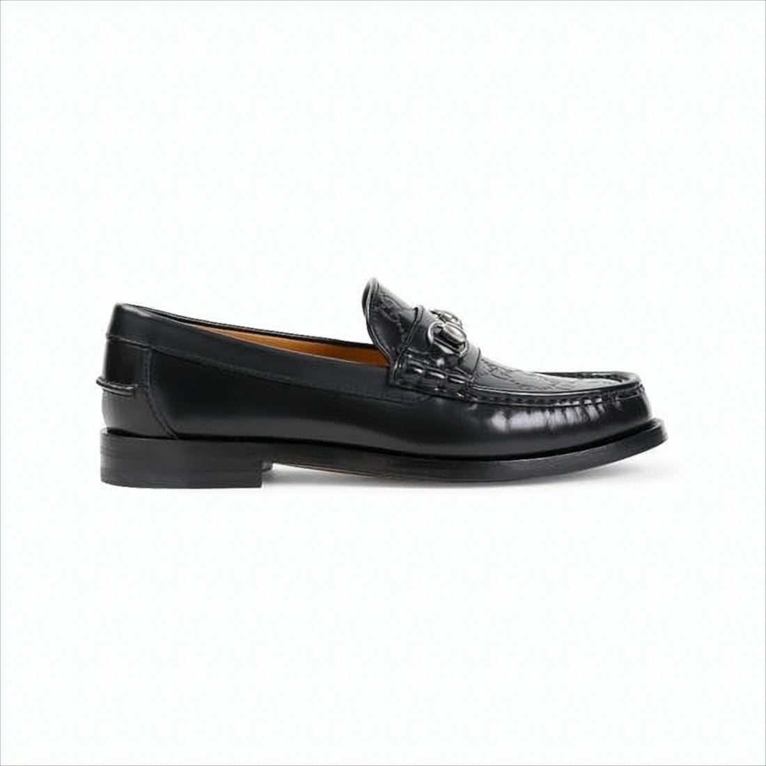 Gucci Black Leather Loafer With Horsebit Detail