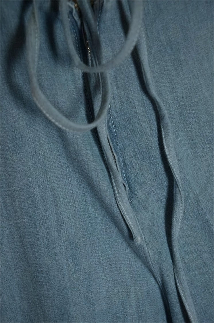 A.P.C. Light Blue Denim Jumpsuit With Wide-Leg Pants