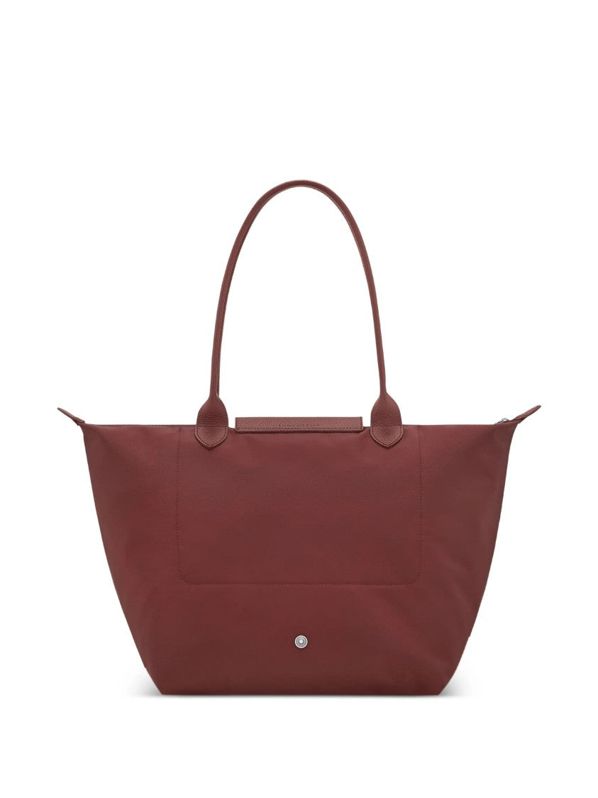 Longchamp Structured Trapezoidal Tote Bag With Zippered Top
