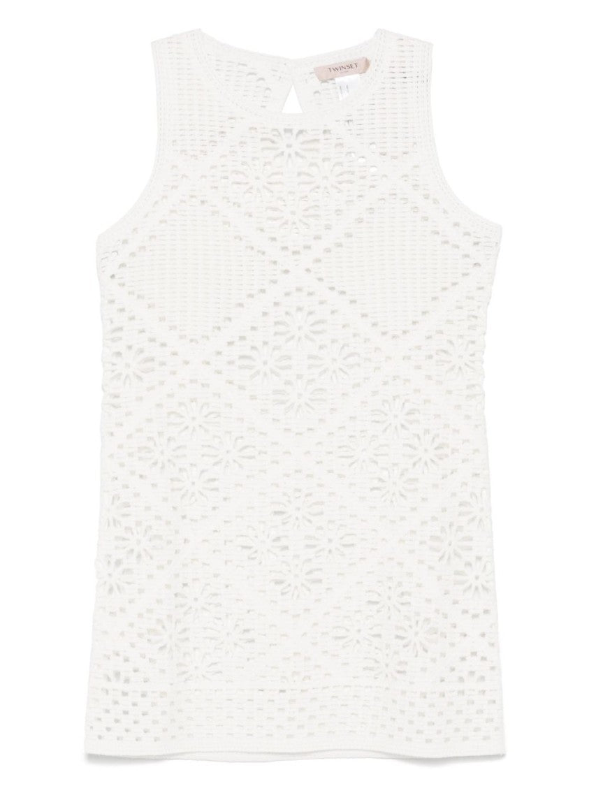 Twin-Set Floral Lace Mini Dress