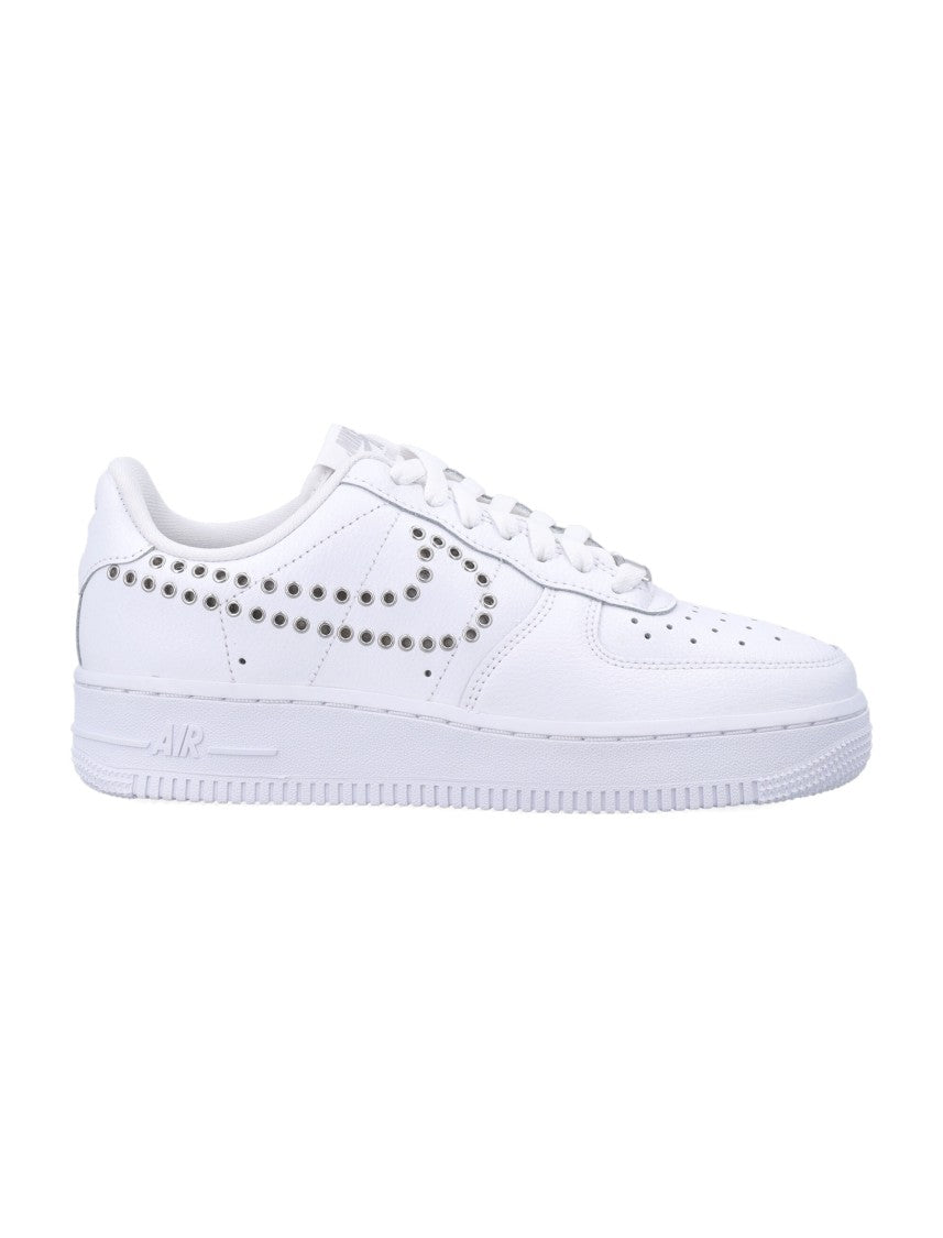 Nike Leather Sneakers With Perforated Detailing And Metallic Accents