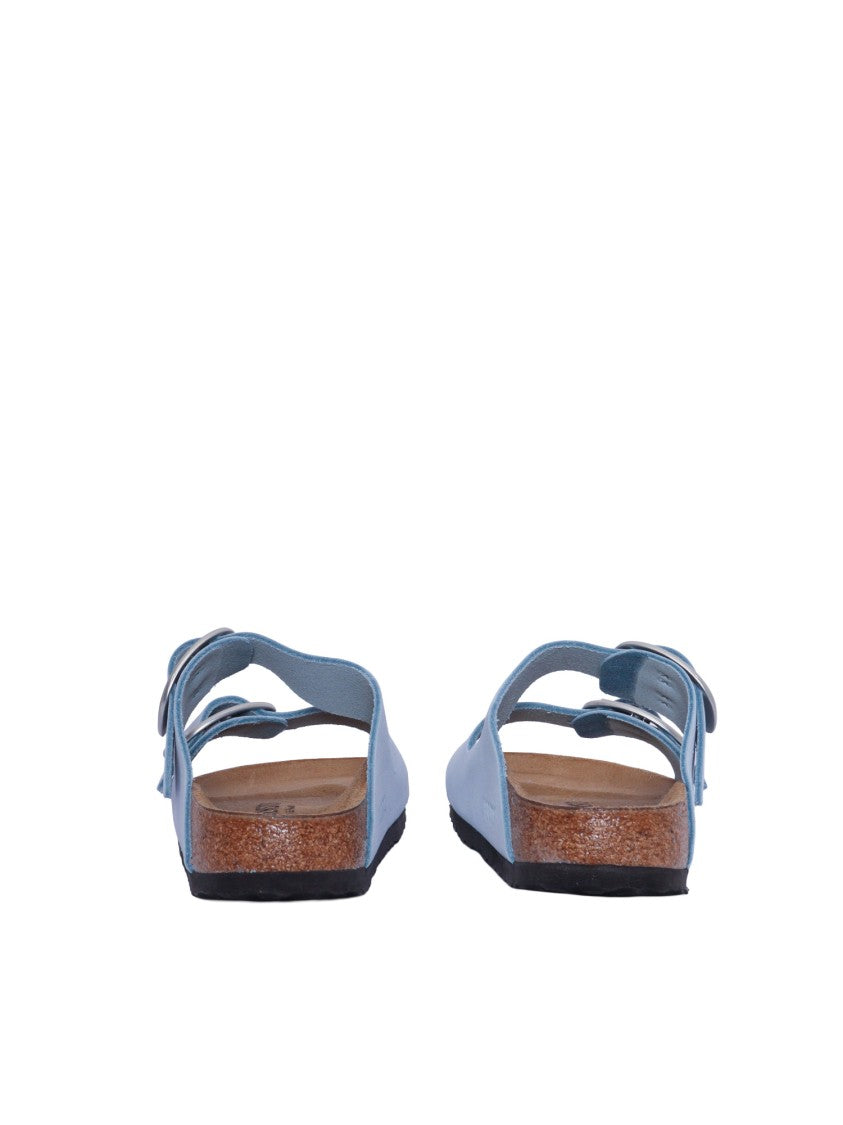 Birkenstock Blue Arizona Nubuck Leather Slide Sandal