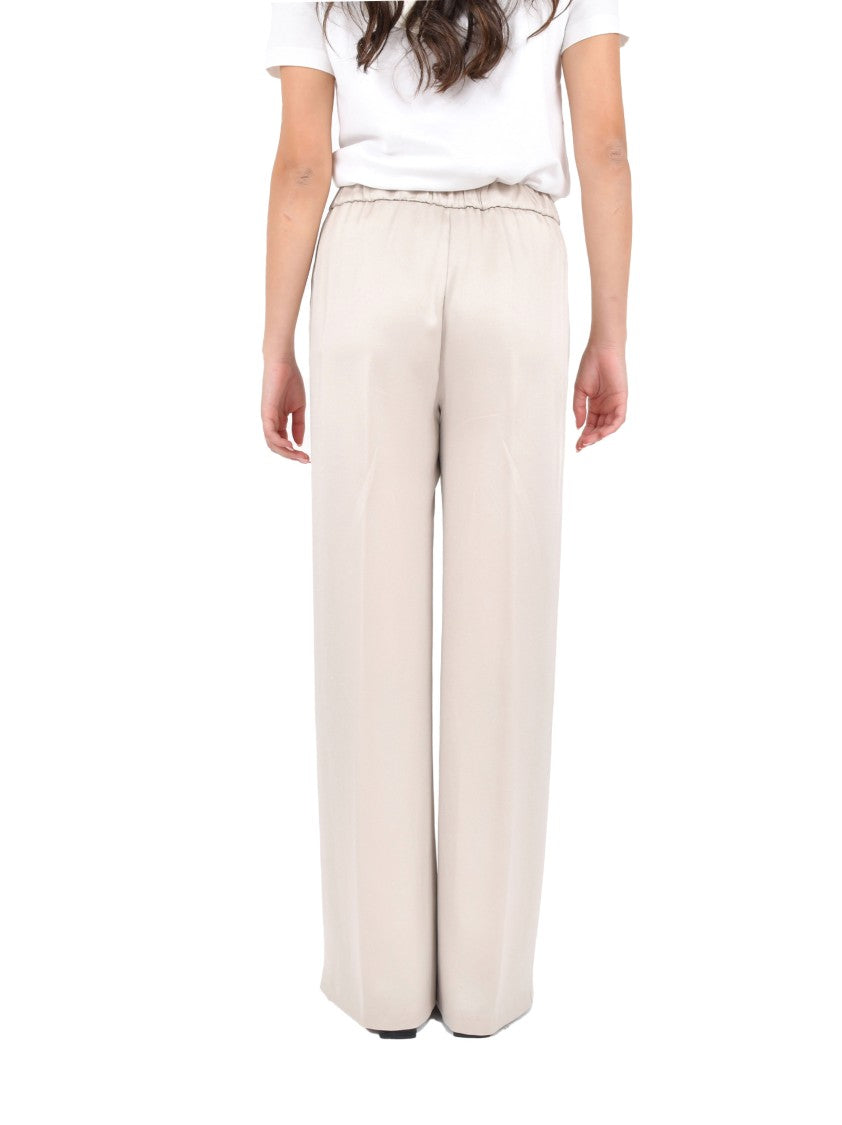 Herno Wide-Leg Chantilly Trousers With Drawstring Waist