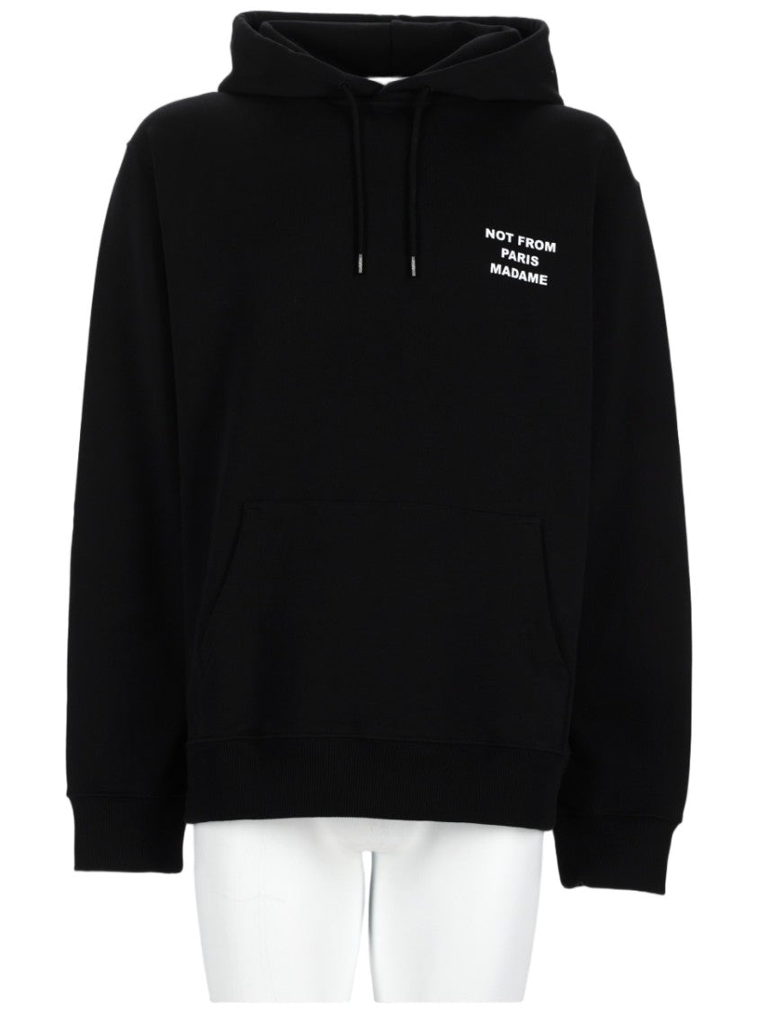 Drôle De Monsieur Relaxed Fit Graphic Text Cotton Hoodie