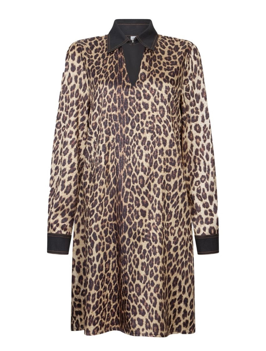 Liu Jo Short Stretch Dress With Animal Print