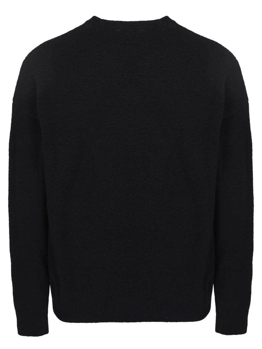 Palm Angels Black Merino-Cashmere Knitwear