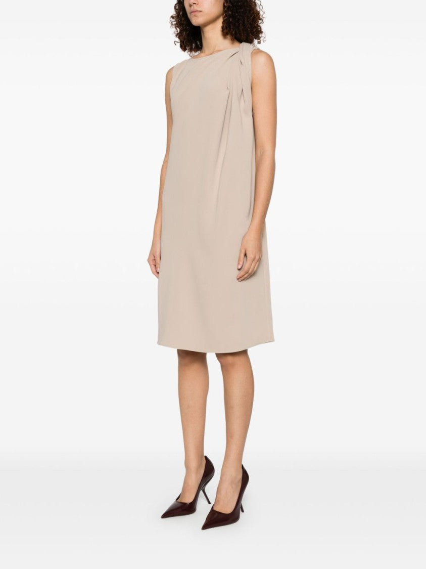 Parosh Knee-Length Sleeveless Dress With Draped Detail