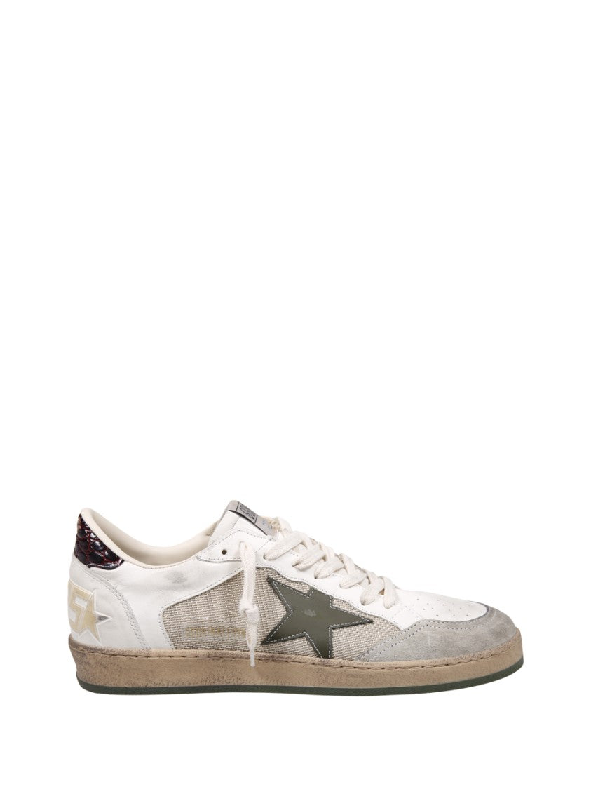 Golden Goose Ballstar Net And Leather Sneakers