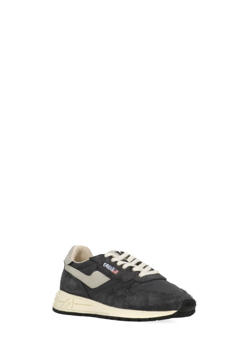 Autry Black Reelwind Low Leather-Blend Sneakers