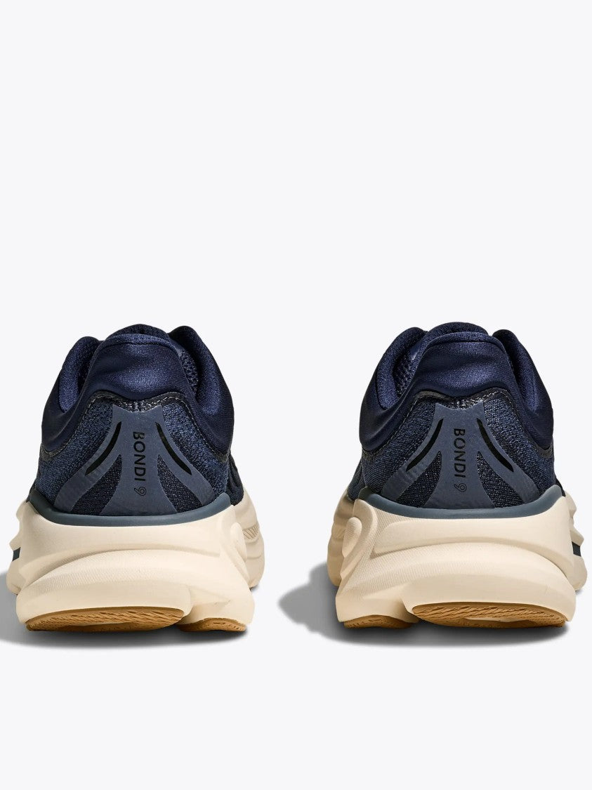 Hoka Navy Bondi 9 Cushioned Mesh Sneakers