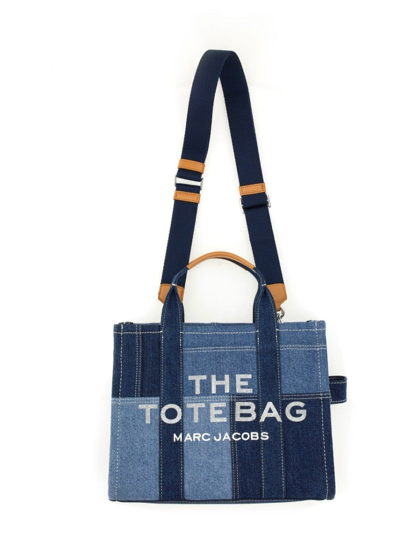 Marc Jacobs Blue Denim Patchwork Medium Tote Bag