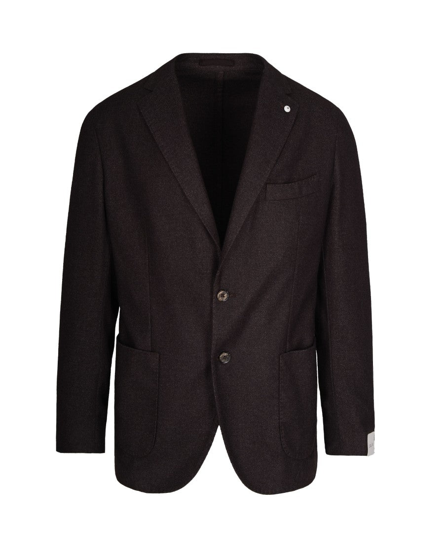 L.B.M. 1911 Single-Breasted Brown Wool And Cashmere Blazer