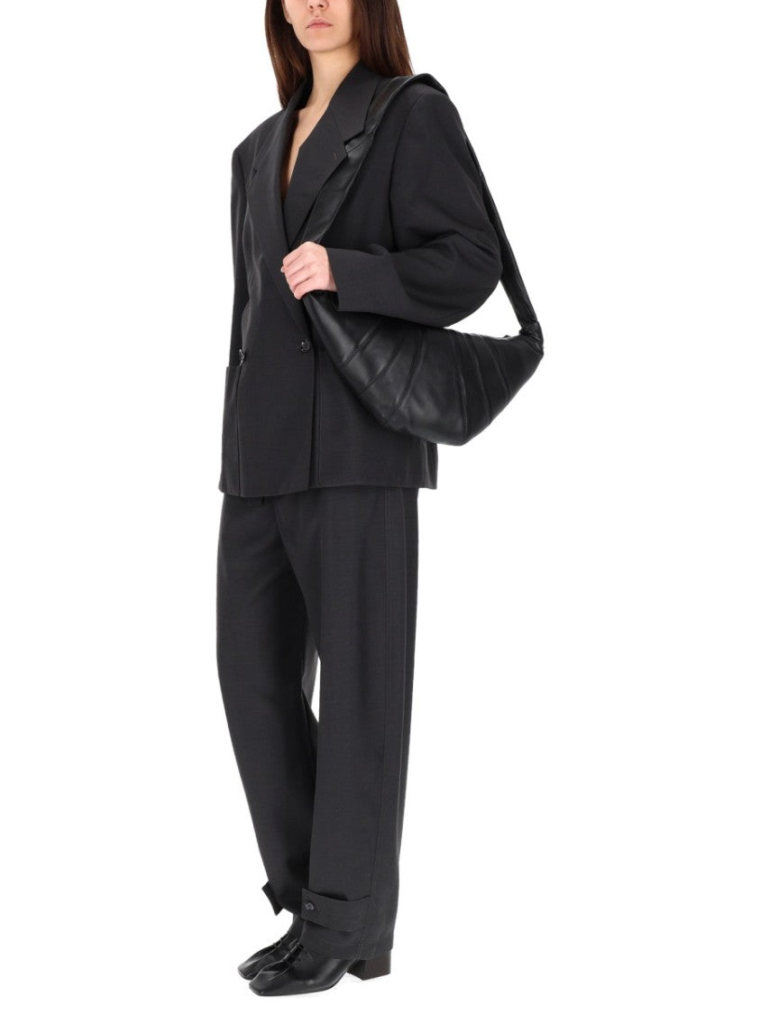Lemaire Black Polyester-Blend Cropped Tailored Pants