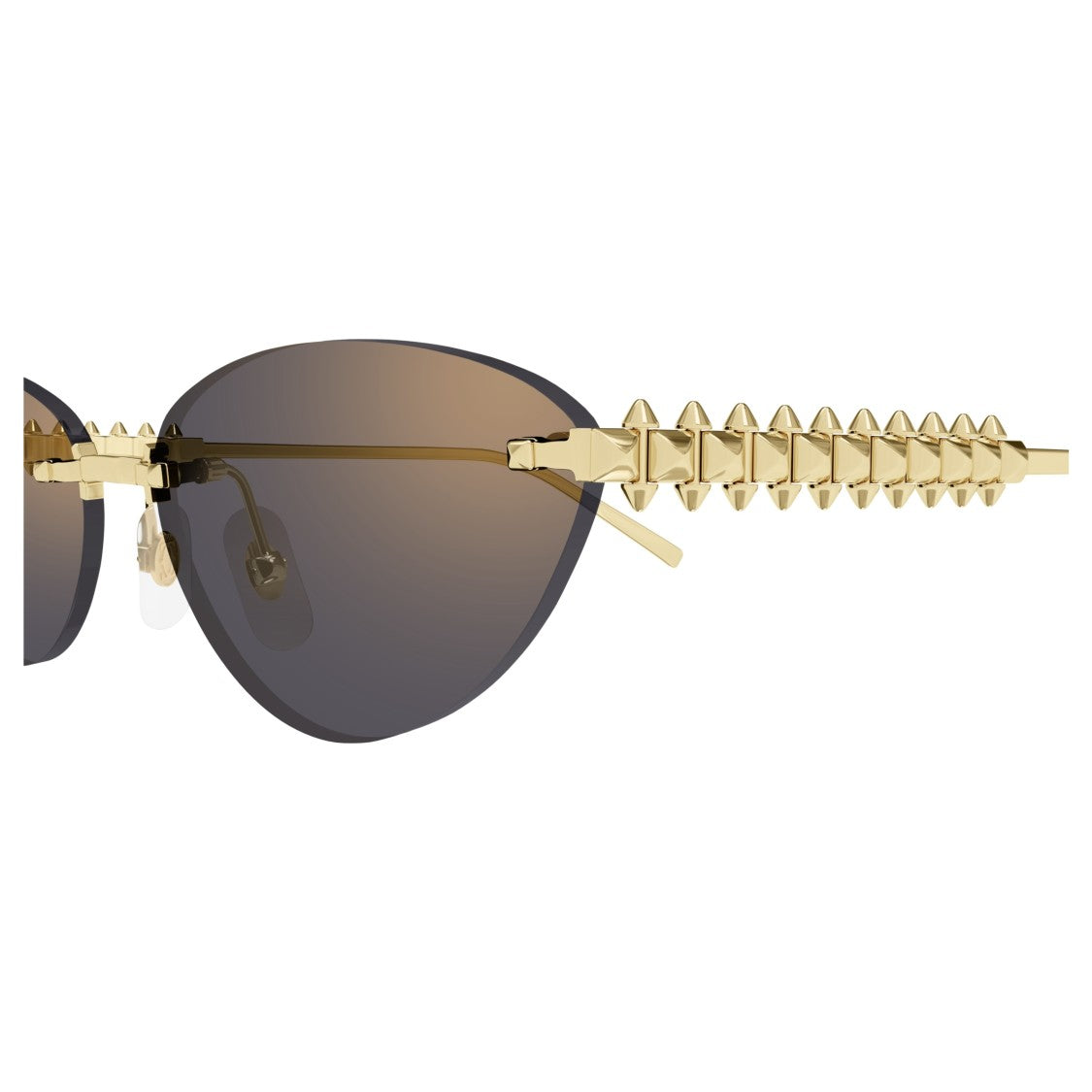 Cartier Cat-Eye Sunglasses With Unique Pyramid Stud Arms