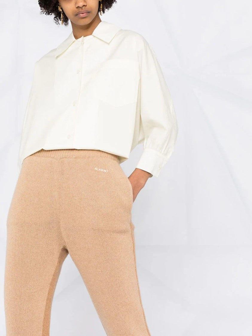 Marni Ribbed-Knit Cashmere Trousers