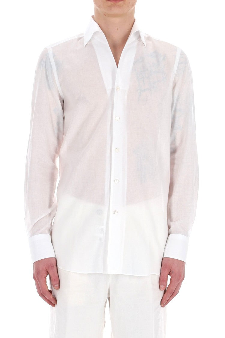 Finamore Ustica Collar Cotton Tailored Shirt