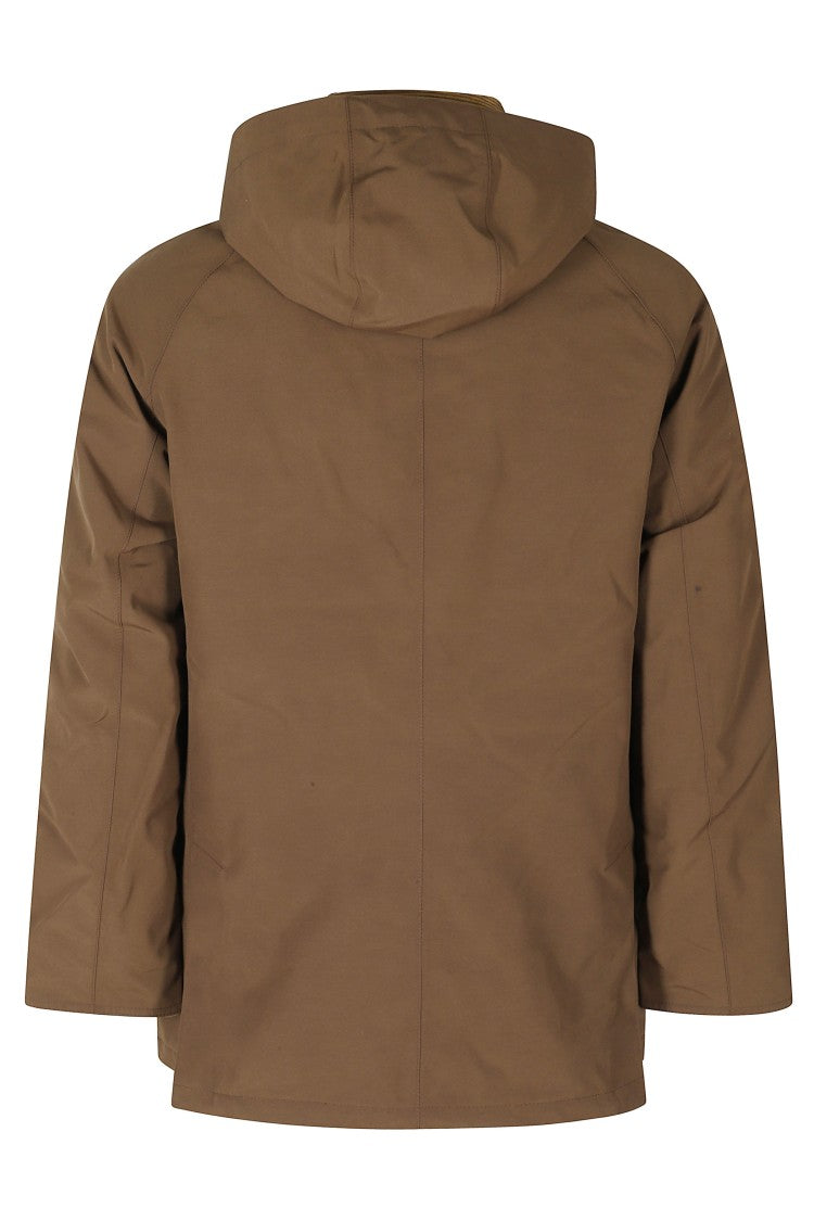 Barbour Dark Sand Corduroy Collar Winter Ashby Jacket