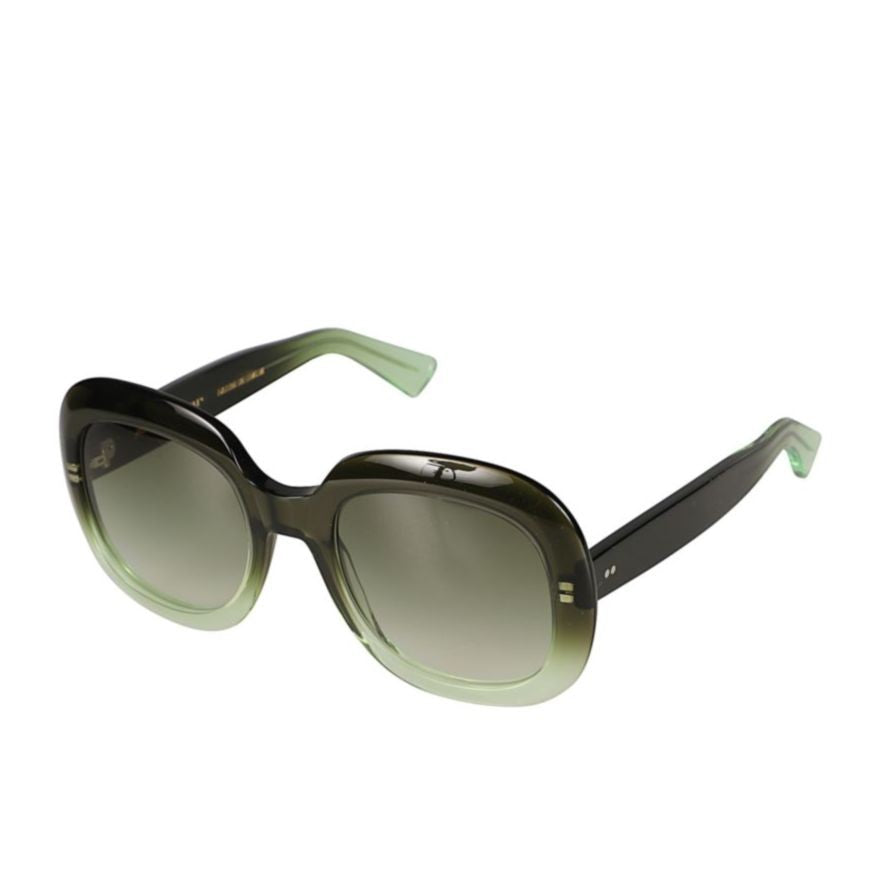Kador Brigitte Oversized Square Frame Sunglasses With Gradient Green Design