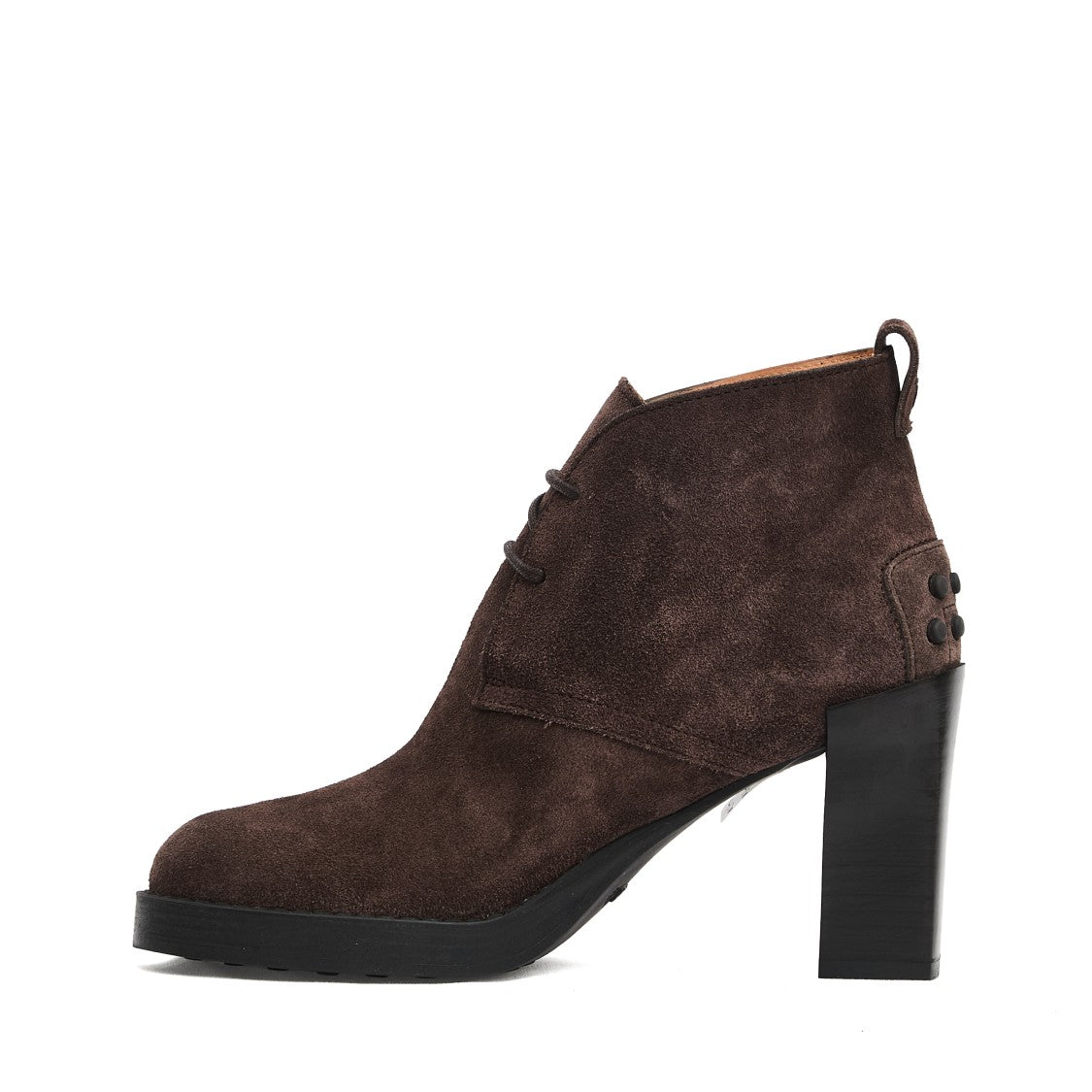 Tod's Brown Polish 80Mm Suede Lace-Up