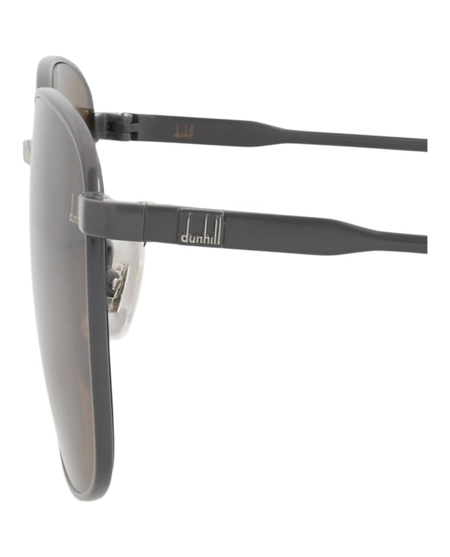 Dunhill Square-Frame Metal Sunglasses