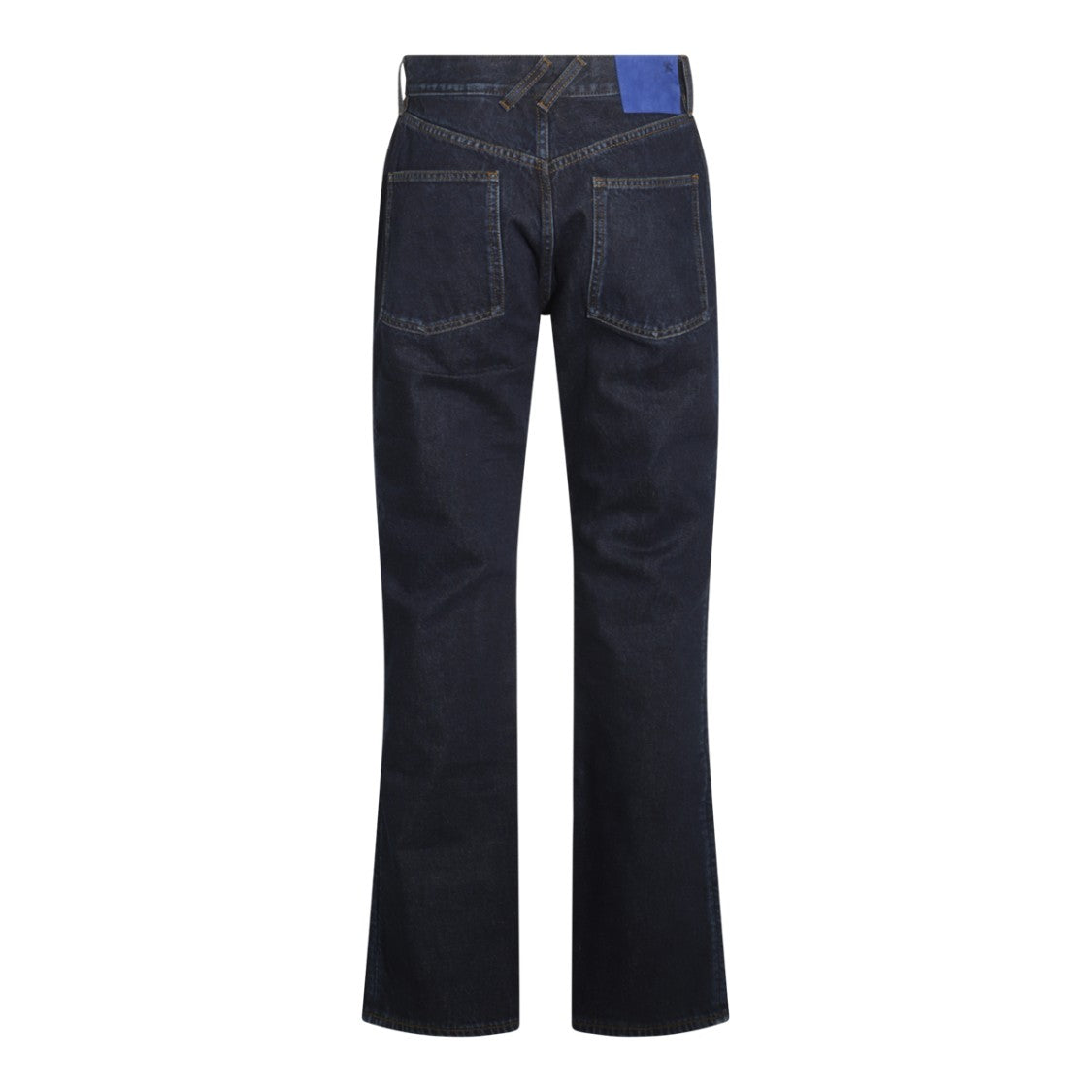 Burberry Blue Cotton Denim Jeans With Straight-Leg Silhouette