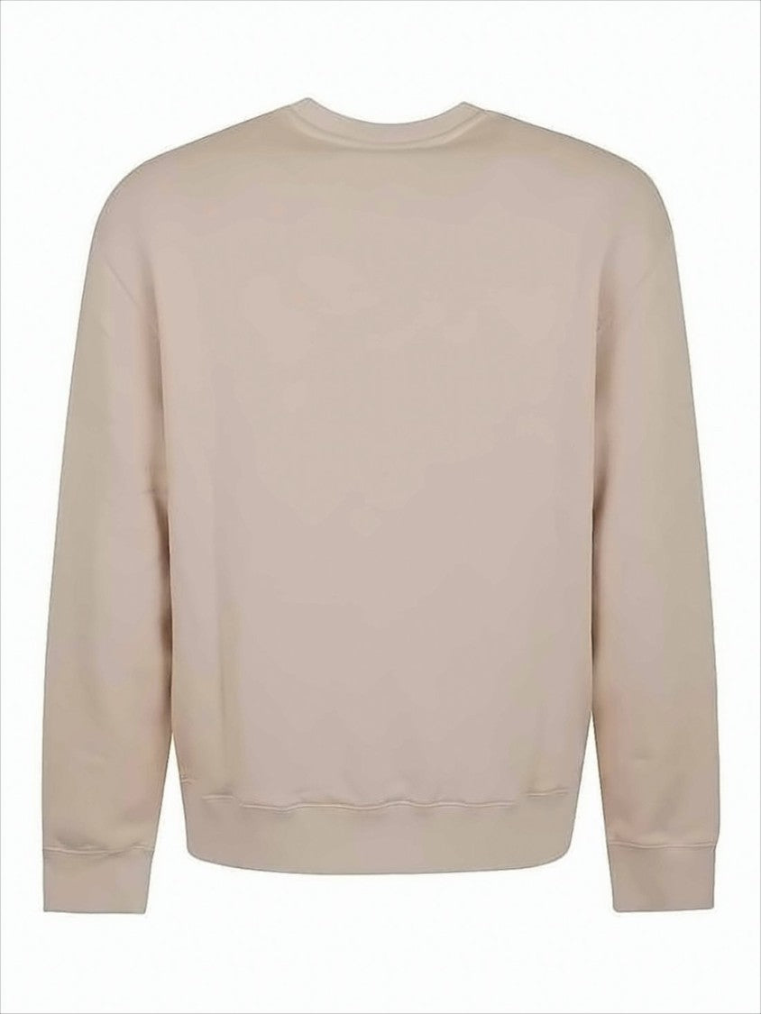 Maison Kitsuné Long-Sleeve Crewneck Sweatshirt With Embroidered Fox Emblem