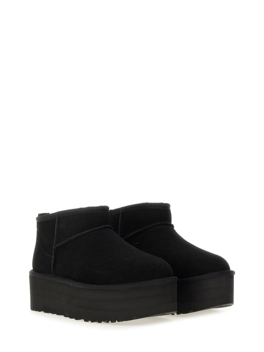 Ugg Classic Ultra Mini Low-Cut Platform Leather Boots