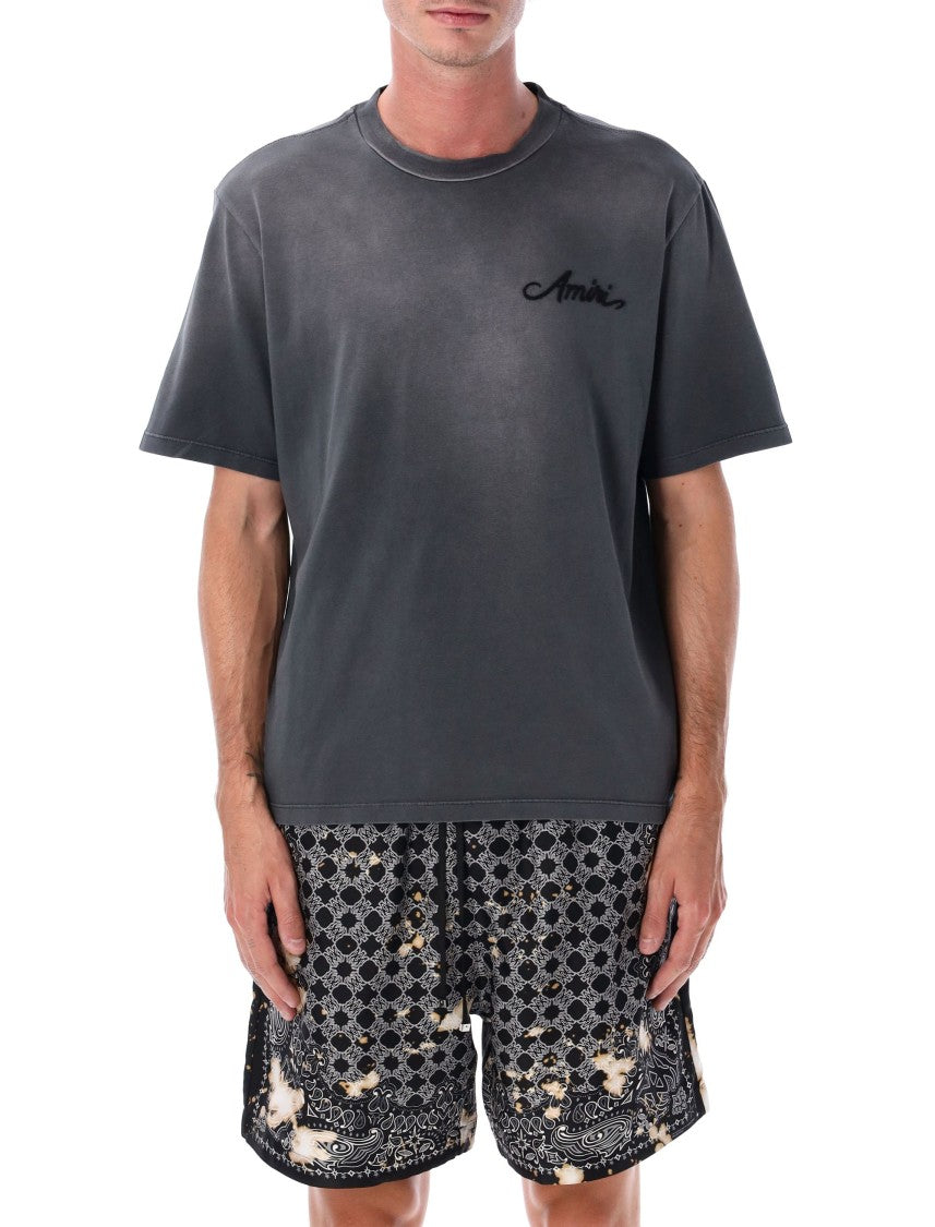 Amiri Bleach Bandan Patch Tee