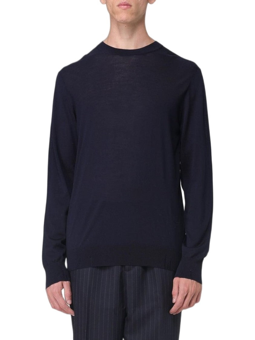 Golden Goose Black Crew Neck Metallic Accents Sweater