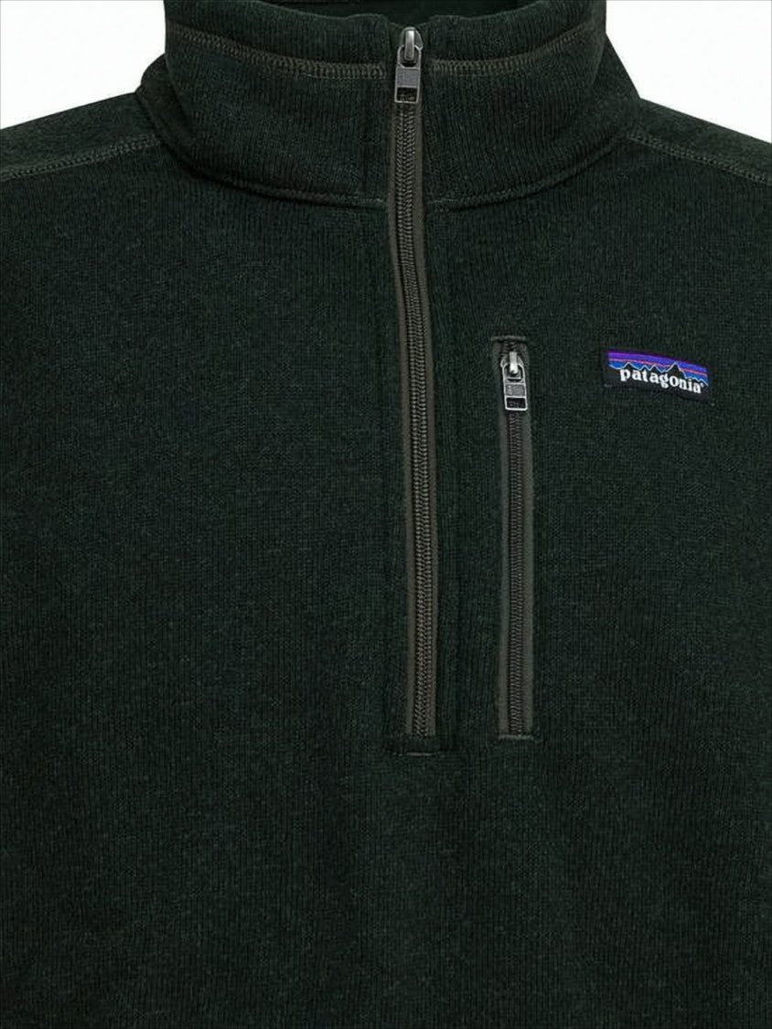 Patagonia Textured Black Quarter-Zip Fleece Pullover
