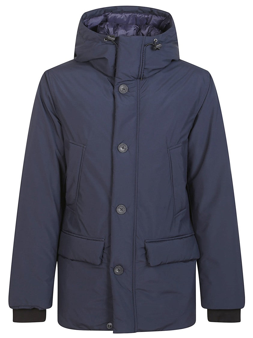 Woolrich Waterproof Nylon Parka With Duck Down Padding