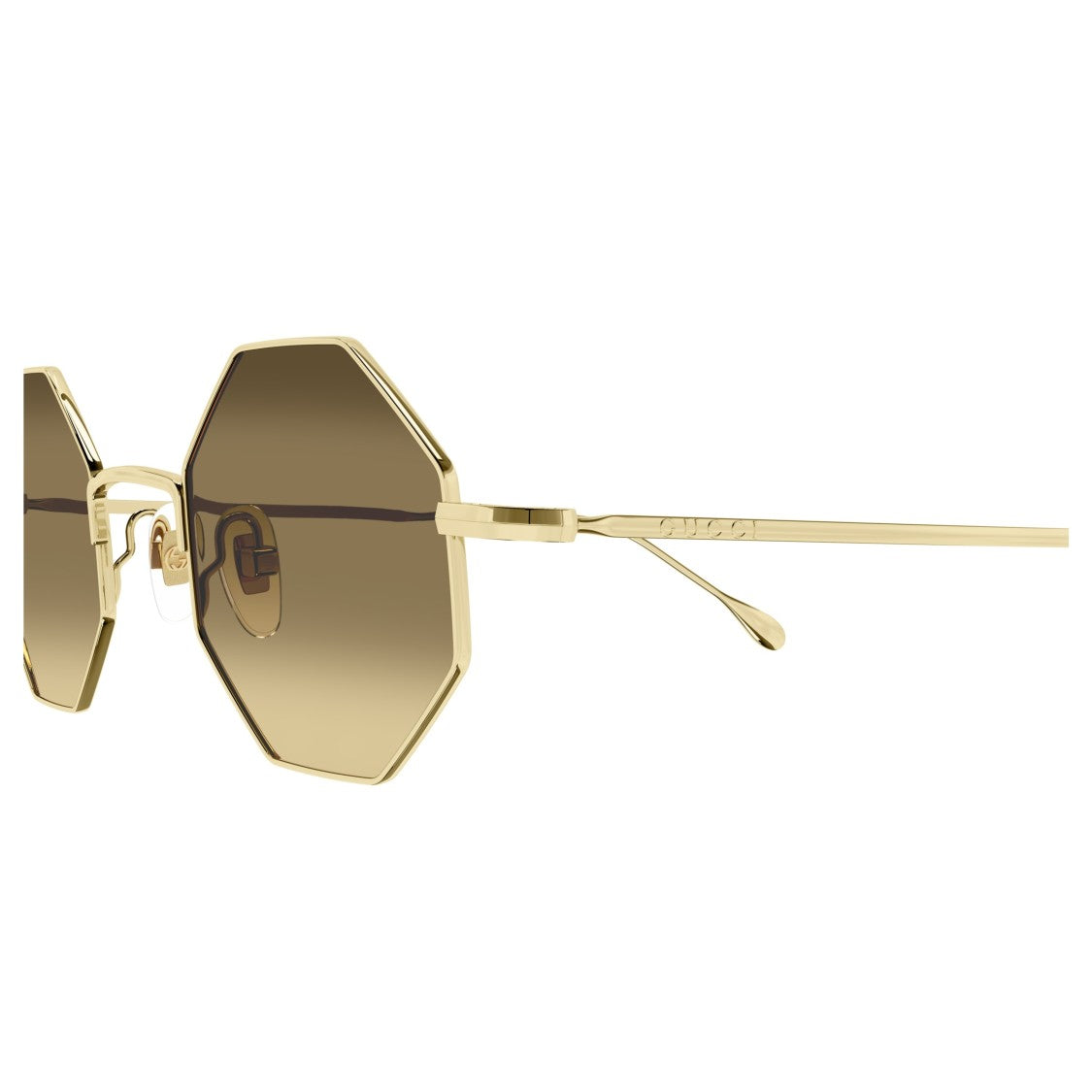 Gucci Gg1814s Octagonal Gold-Toned Sunglasses