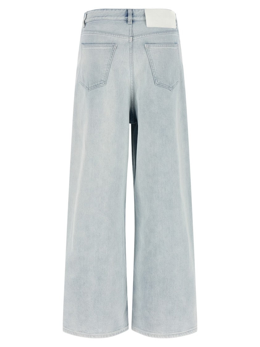 Mm6 By Maison Margiela Light Wash Cotton Denim Jeans