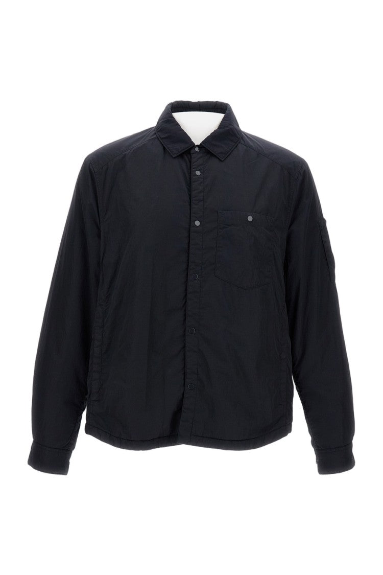 C.P. Company Oversized Blue Shirt With Front Button Closure