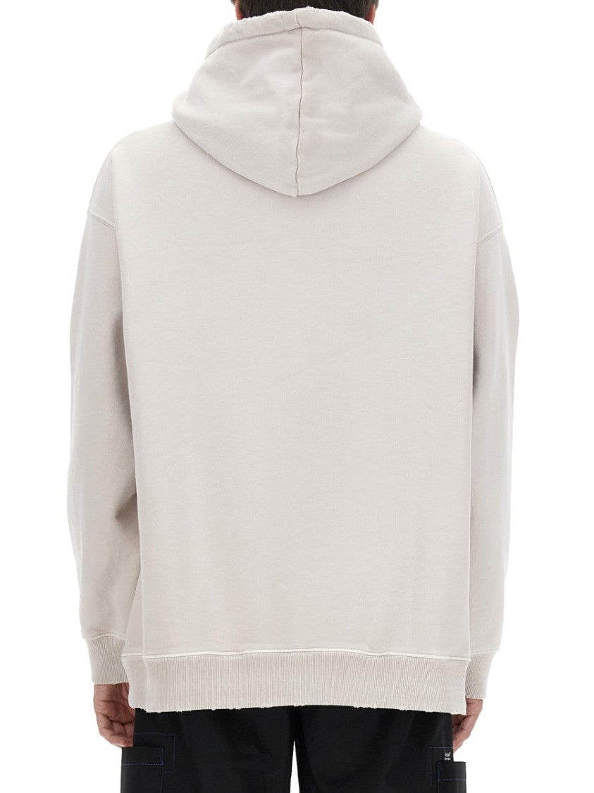 Msgm Cotton Hoodie With Subtle Logo Detail