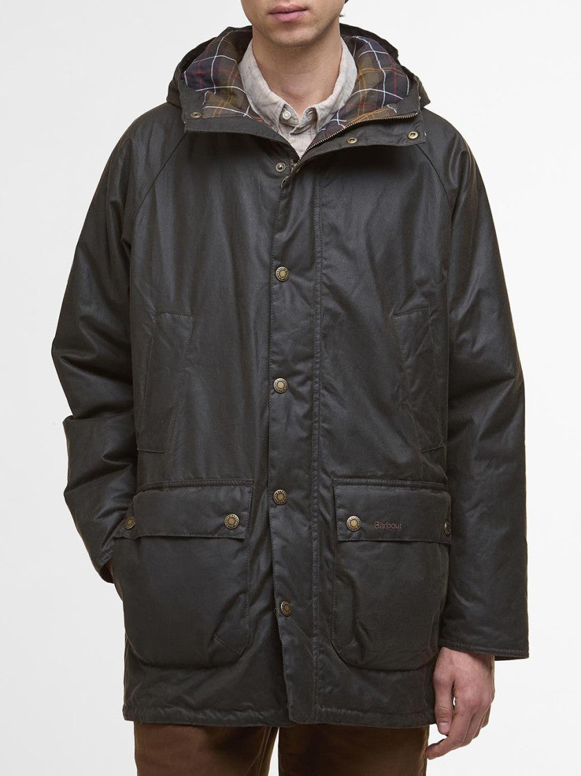 Barbour Traditional Waxed Parka With Adjustable Hood