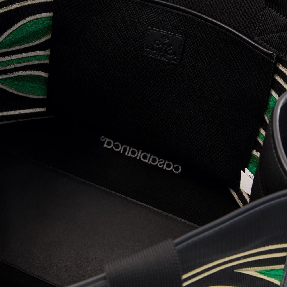 Casablanca Embroidered Knit Shopper Bag - Knit - Black