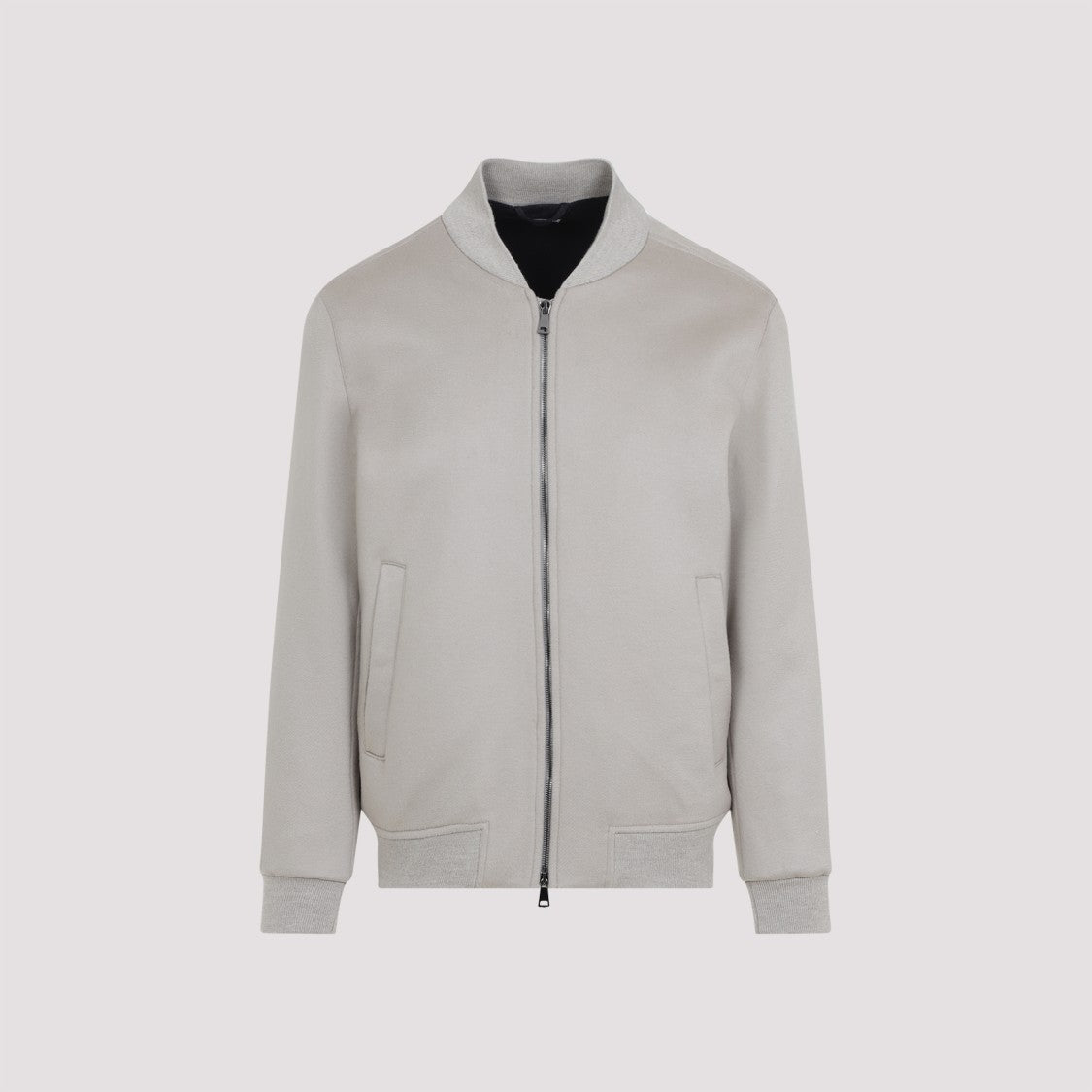 Giadero Cashmere Bomber Jacket In Subtle Grey