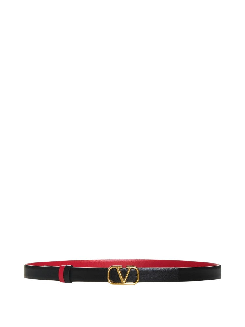 Valentino Cultura Slim V-Buckle Belt