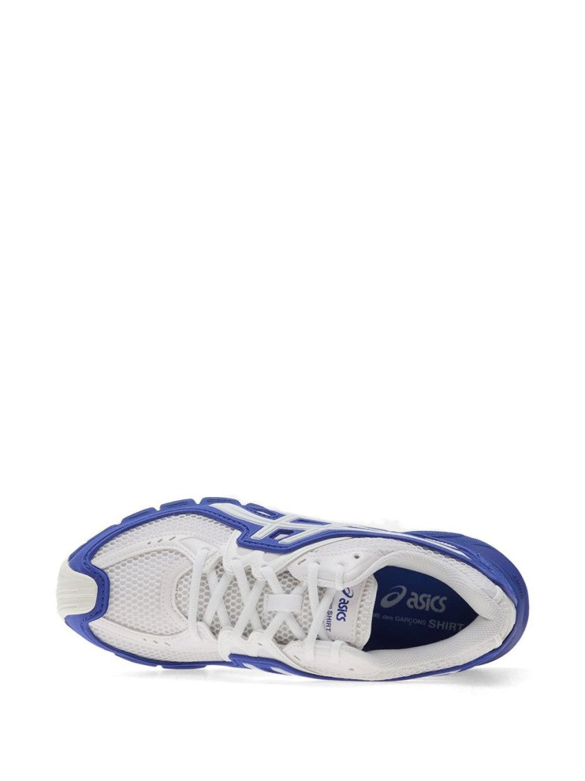 Comme Des Garçons Mesh Upper Sneakers With Blue Accents And Logo Detailing