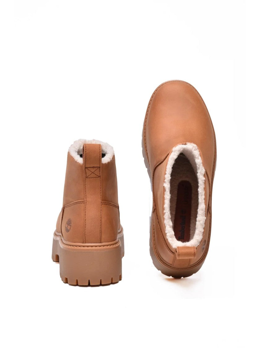 Timberland Brown Leather Chunky Ankle Boots