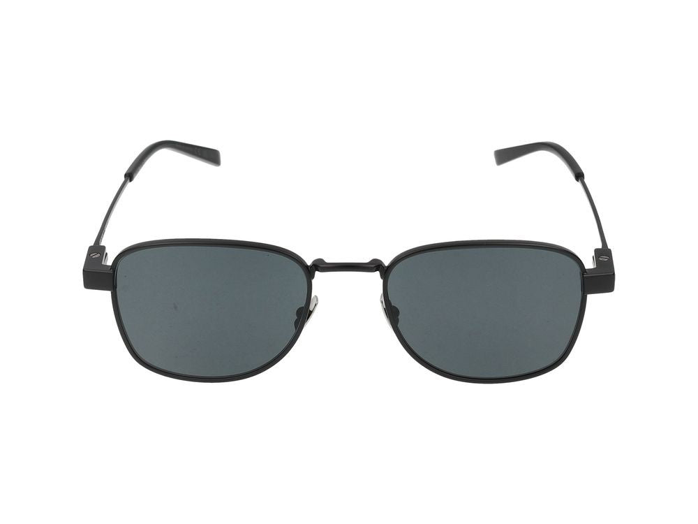 Saint Laurent Black Metal Frame Square Sunglasses