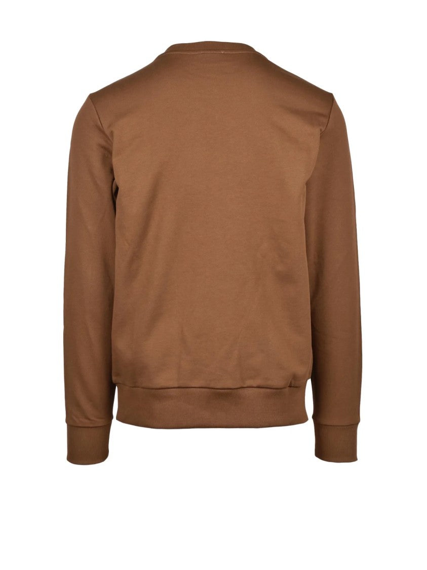 Diesel Brown Cotton Crewneck Sweatshirt