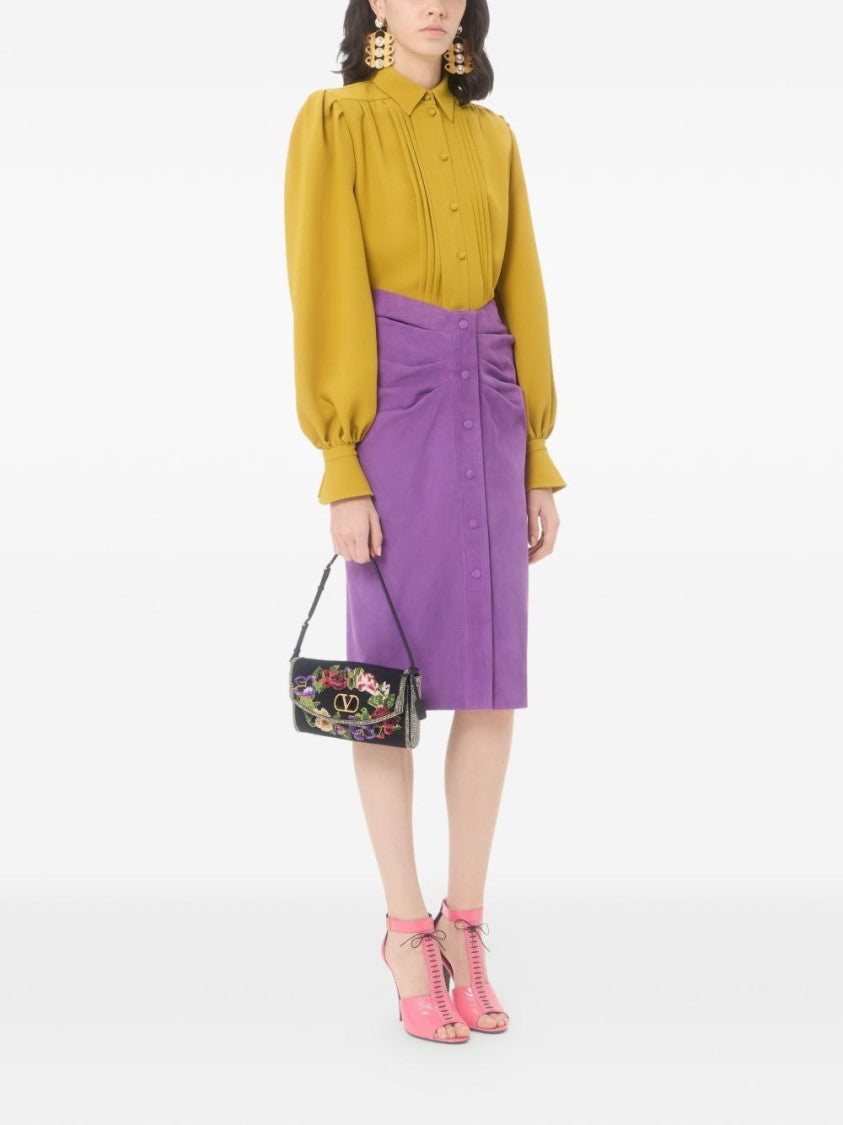 Valentino Garavani Multicolor Rectangular Floral Beadwork Shoulder Bag