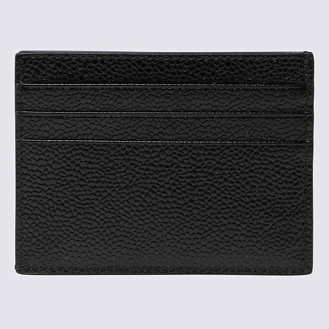 Thom Browne Black Pebbled Leather Cardholder